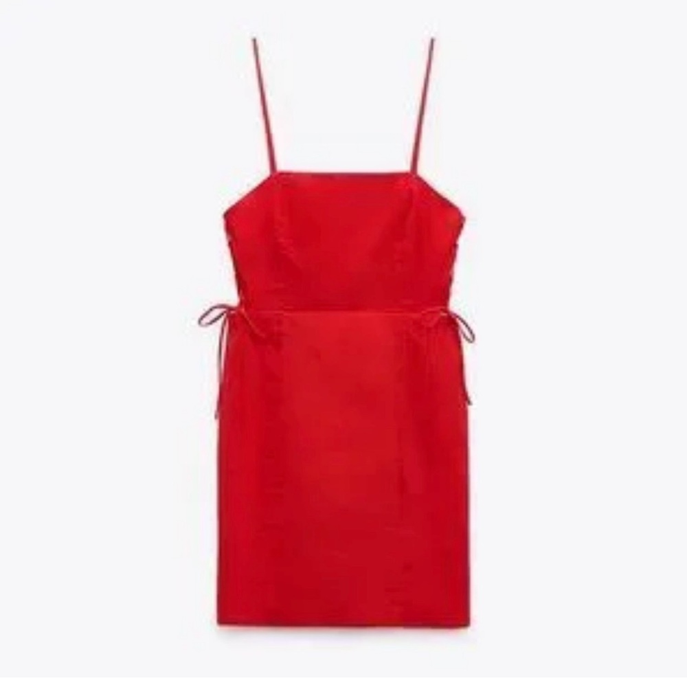 Zara Chic Red Sleeveless Dress